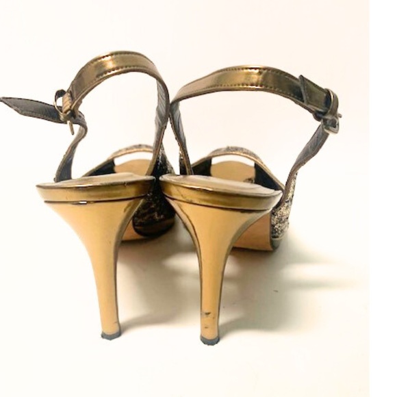 Stuart Weitzman Bronze Glitter Heels - Picture 8 of 8